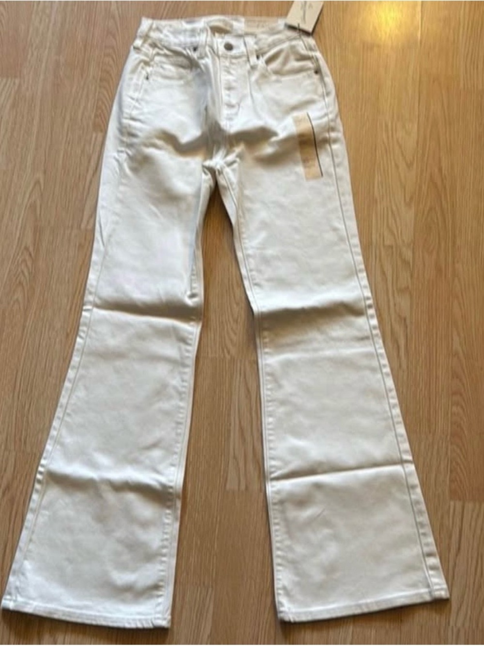 Universal Thread Off-White High-Rise Wide Leg Jeans